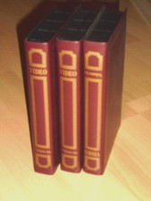 3x VHS Video Buchhüllen Leere dekorative Schutzhüllen zur Aufbewahrung in ROT