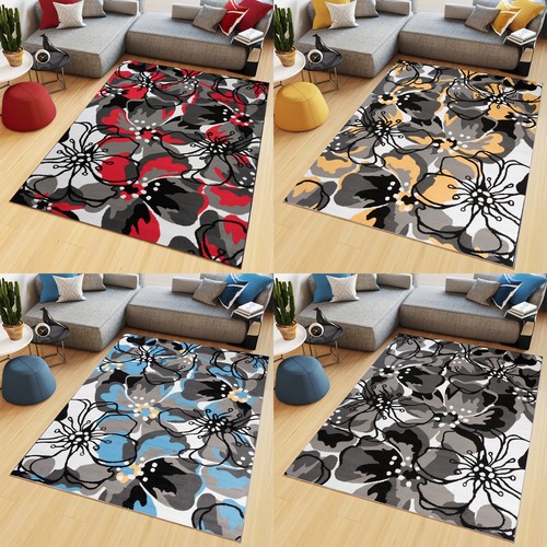 Teppich modern floral - teppich,
