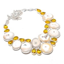 Weißer Solar Quarz Citrin