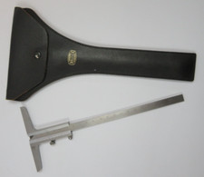 Mauser Inox Tiefenmessschieber, Schieblehre - 200mm mit Ledertasche