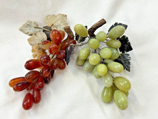 Rebe, Weintrauben - Halbedelstein, Jade, Achat, sehr realistisch gearbeitet