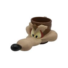 Vintage Wile E Coyote Plastik Tasse, Warner Brothers Cartoon Becher 90er Selten 