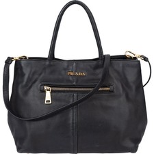 Prada Black Calf Leather City