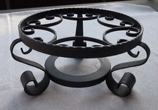 Fondue Rechaud Gusseisen schwarz Fondue Ø 20,5 cm Höh 11,5 cm Halterung Brenner