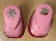 2 efco Motivlocher / Motivstanzer, Schneeflocke, Kleeblatt ca. 1,5 cm