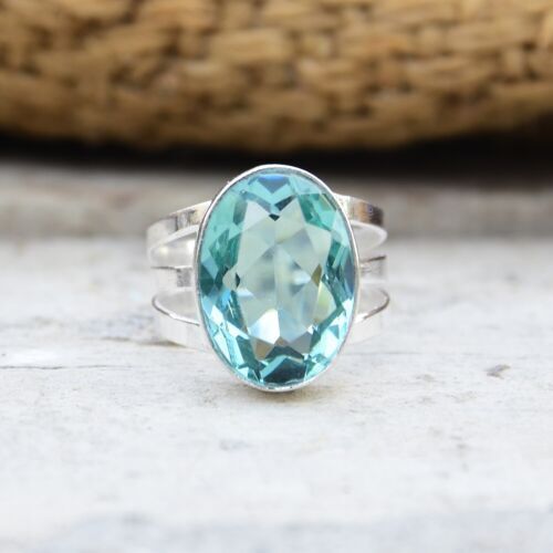 Aquamarin apatit edelstein - aquamarin, 925