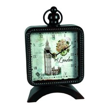 Metall Tischuhr Motiv London