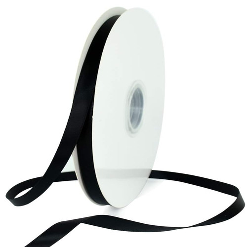 Satinband 10mm 91m - , schwarz
