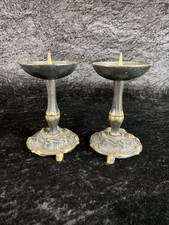 Alte Antike Kerzenständer Kerzenhalter Leuchter Guss Massiv Messing Prunkvoll