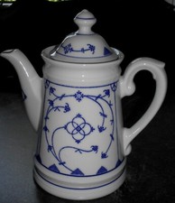 Kaffeekanne Winterling Indisch Blau Strohblume Kaffee Kanne Tee 1,2 L m. Deckel