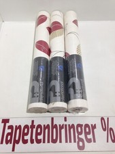 Vliestapete P+S 3x 42065-20 (3Rollen) Blättermuster Creme Beige Rot Restposten