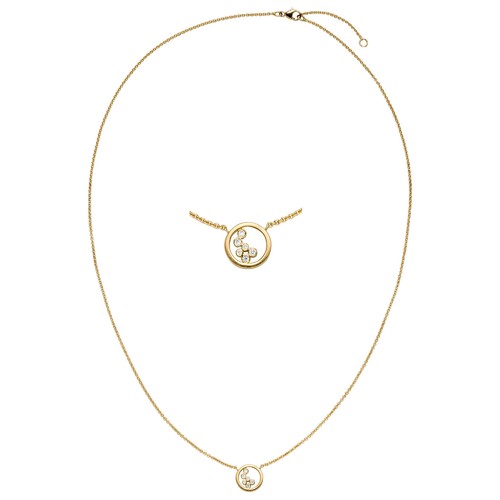 Collier mit anhänger kreis - collier,