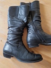 Damenstiefel Gr. 6 / 39 Marke Semler Select Leder Glatt Schwarz