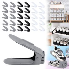 Schuhregal 10x - 50x Verstellbarer Schuhstapler Weiß Schuhhalter Schuh Organizer