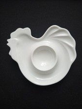 Weißer Keramik Hahn Huhn