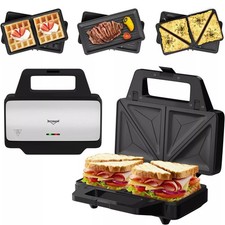 3 in 1 Sandwichmaker XXL Waffeleisen Maker 1000W Panini Toaster Kontaktgrill