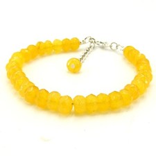 BAILYSBEADS edles gelb Saphir-Armband Armkettchen 20cm behandelt neu 118