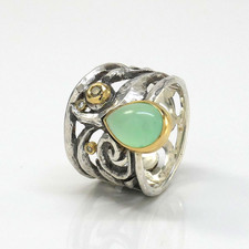 Ring 925/- Silber + 750/- 18k