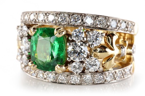 Ring tsavorit ct 42 - tsavorit,