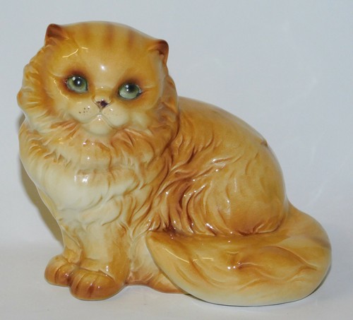 Porzellanfigur perser katze - porzellanfigur,