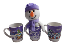 3 Milka Weihnachtsbecher Nr 14+ Nr 19 + Nr 17 und Schneemann Limeted Edition