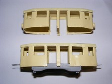 Blechspielzeug Notspielzeug 1946 / 1948 HO 00 Straßenbahn BW Tramway Tram Modell