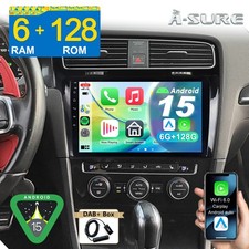 DAB+ 6+128G Android 15 AutoRadio Carplay BT GPS Navi Für VW Golf 7 MK7 2012-2017