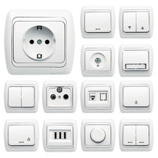 Schuko Steckdose EL-BI TUNA Steckdosen Ausschalter Wechselschalter Taster Dimmer