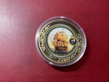 England, Schiffe der Royal Navy Medaille PP/vergoldet/Farbe-HMS Victory (7)