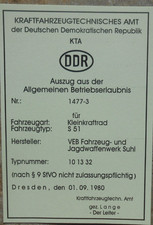 AGB für Kleinkrafträder S51