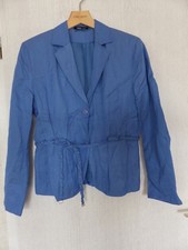 Frank Walder Jacke Blau leicht gecrashter Stoff Gr 38 Neu