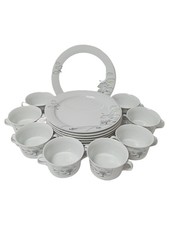 Eschenbach Speiseservice Weiß Elegant Porzellan Landschaft 15-teilig Geschirr