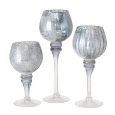 Windlicht 3er Set Eis blau