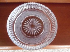 6 Dessertteller  Kuchenteller Kristall   Ø 15 cm  handgeschliffen  DDR  neuwert.