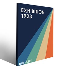 Bunte Bänder Bauhaus modernes Gemälde auf Leinwand