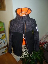 Chapter Young Windbreaker Crosswind Gr. 170/176 grau meliert und neonorange