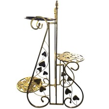 Blumentreppe Blumenampel Eisen Metall Blumenständer Regal Antik  Hocker