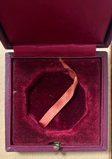 Org altes Orden Münze Medaillen Etui leer 7x7x1,8cm für 4,2cm Auszeichnung 1900