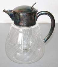 "Kalte Ente" - Glaskanne mit Eiseinsatz - Schenk-Karaffe 50/60er Jahre