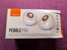 Creative Pebble Pro, PC-Lautsprecher weiß, Klinke, USB-A/C, Bluetooth, Neu