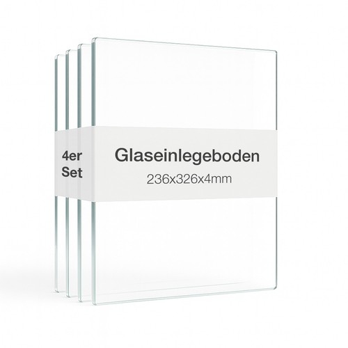 Glaseinlegeboden 4er set für - glaseinlegeboden,