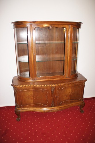 Vitrine schrank mit halbrundem - vitrine,