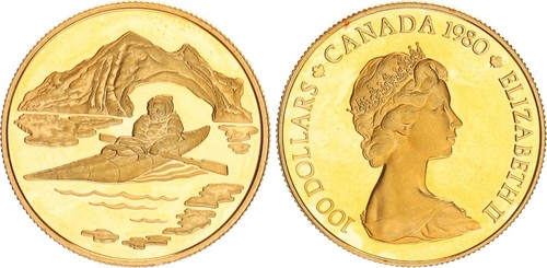 Kanada 100 dollar - 1980, kajak