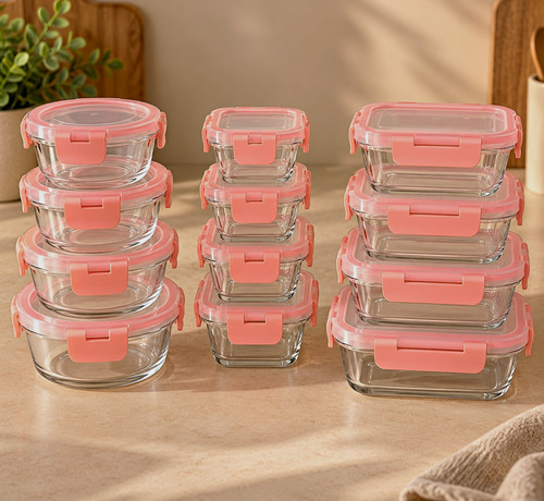 Glas vorratsdosen set - glas, 24