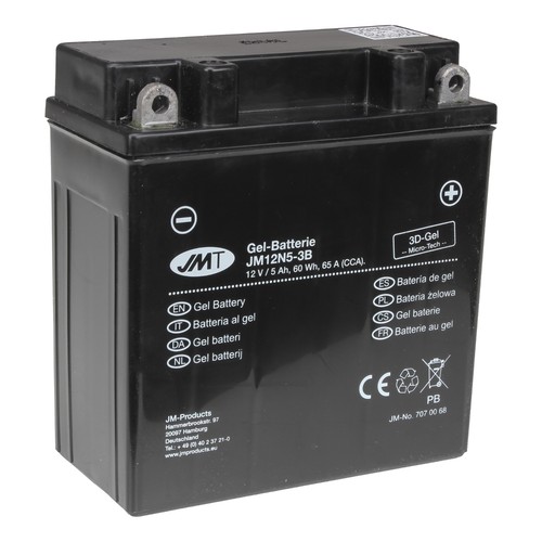 Jmt gel batterie 12n5 - batterie, 12n5-3b