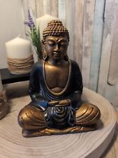 Buddha sitzend Harz gold