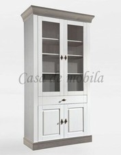 Massivholz Vitrine 2farbig