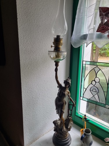 Antike große petroleum lampe - große,