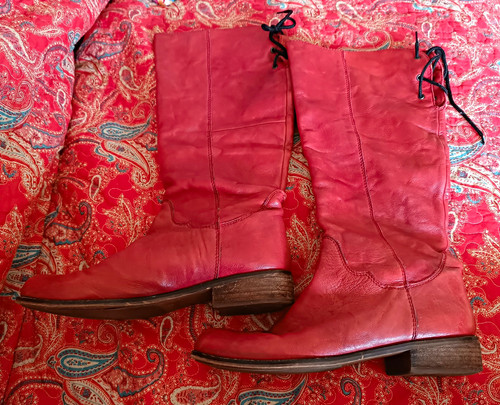 Damen stiefel leder rot - damen,