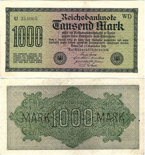 Reichsbanknote 1000 mark 1922 - mark,